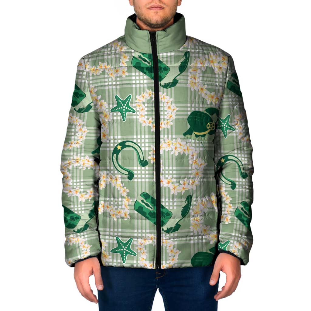 Aloha Hawaii Paniolo Mint Palaka Padded Jacket Coastal Rodeo LT7 Men Mint - Polynesian Pride