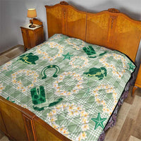 Aloha Hawaii Paniolo Mint Palaka Quilt Coastal Rodeo LT7 - Polynesian Pride