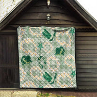 Aloha Hawaii Paniolo Mint Palaka Quilt Coastal Rodeo LT7 - Polynesian Pride