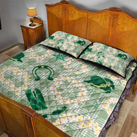Aloha Hawaii Paniolo Mint Palaka Quilt Bed Set Coastal Rodeo LT7 - Polynesian Pride