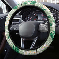 Aloha Hawaii Paniolo Mint Palaka Steering Wheel Cover Coastal Rodeo LT7 - Polynesian Pride