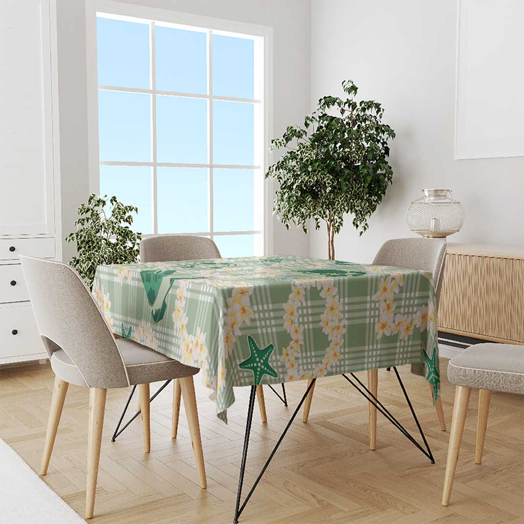 Aloha Hawaii Paniolo Mint Palaka Tablecloth Coastal Rodeo LT7 - Polynesian Pride