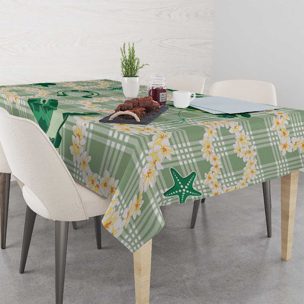 Aloha Hawaii Paniolo Mint Palaka Tablecloth Coastal Rodeo LT7 - Polynesian Pride