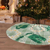Aloha Hawaii Paniolo Mint Palaka Tree Skirt Coastal Rodeo LT7 - Polynesian Pride