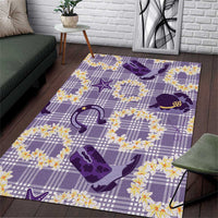 Aloha Hawaii Paniolo Lavender Palaka Area Rug Coastal Rodeo LT7 Lavender - Polynesian Pride