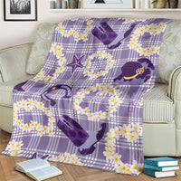 Aloha Hawaii Paniolo Lavender Palaka Blanket Coastal Rodeo LT7 - Polynesian Pride
