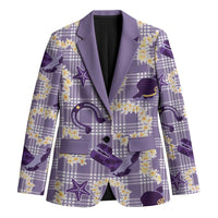 Aloha Hawaii Paniolo Lavender Palaka Blazer Coastal Rodeo LT7 Unisex Lavender - Polynesian Pride