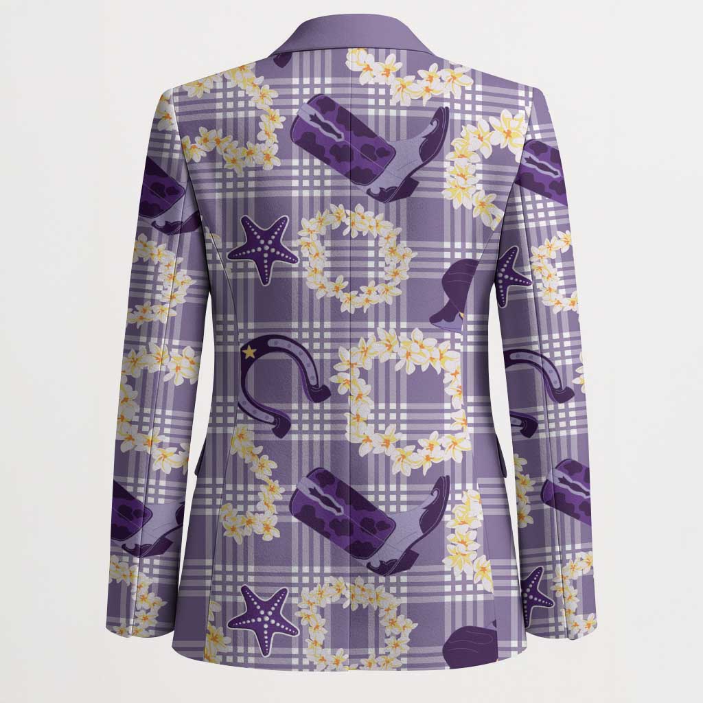 Aloha Hawaii Paniolo Lavender Palaka Blazer Coastal Rodeo LT7 - Polynesian Pride