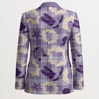Aloha Hawaii Paniolo Lavender Palaka Blazer Coastal Rodeo LT7 - Polynesian Pride