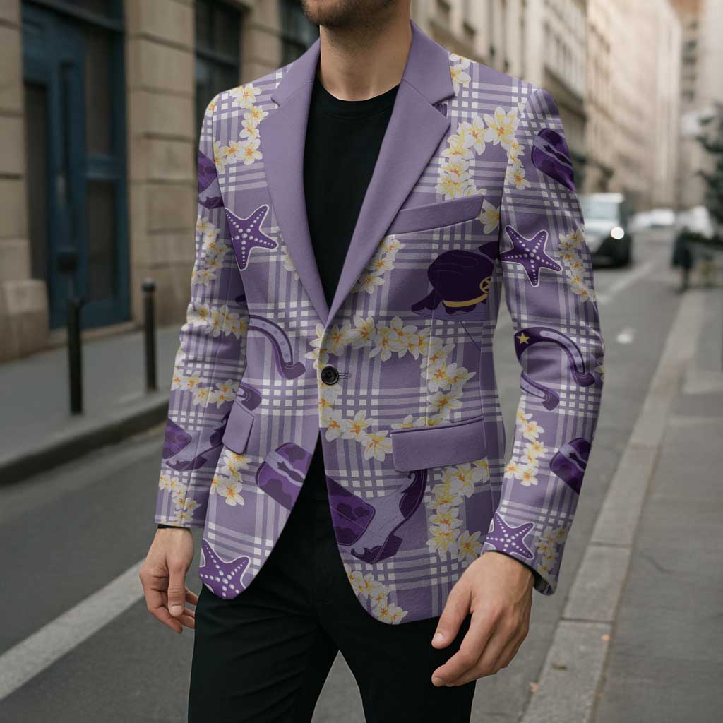 Aloha Hawaii Paniolo Lavender Palaka Blazer Coastal Rodeo LT7 - Polynesian Pride