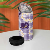 Aloha Hawaii Paniolo Lavender Palaka 4 in 1 Can Cooler Tumbler Coastal Rodeo LT7 - Polynesian Pride