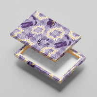 Aloha Hawaii Paniolo Lavender Palaka Canvas Wall Art Coastal Rodeo LT7 - Polynesian Pride