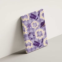 Aloha Hawaii Paniolo Lavender Palaka Canvas Wall Art Coastal Rodeo LT7 - Polynesian Pride