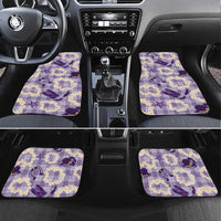Aloha Hawaii Paniolo Lavender Palaka Car Mats Coastal Rodeo LT7 Set 4pcs Lavender - Polynesian Pride