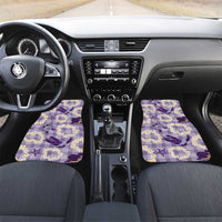 Aloha Hawaii Paniolo Lavender Palaka Car Mats Coastal Rodeo LT7 Set 2pcs - Front Lavender - Polynesian Pride