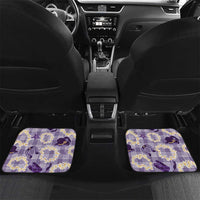 Aloha Hawaii Paniolo Lavender Palaka Car Mats Coastal Rodeo LT7 Set 2pcs - Back Lavender - Polynesian Pride