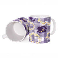 Aloha Hawaii Paniolo Lavender Palaka Ceramic Mug Coastal Rodeo LT7 - Polynesian Pride