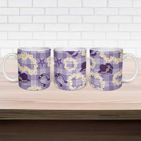 Aloha Hawaii Paniolo Lavender Palaka Ceramic Mug Coastal Rodeo LT7 - Polynesian Pride