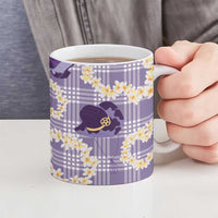Aloha Hawaii Paniolo Lavender Palaka Ceramic Mug Coastal Rodeo LT7 - Polynesian Pride