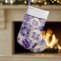 Aloha Hawaii Paniolo Lavender Palaka Christmas Stocking Coastal Rodeo LT7 Set of 2 Lavender - Polynesian Pride