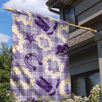 Aloha Hawaii Paniolo Lavender Palaka Garden Flag Coastal Rodeo LT7 - Polynesian Pride