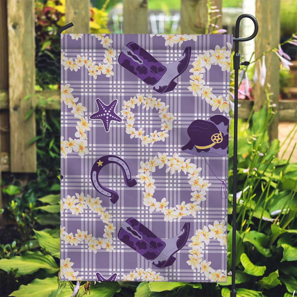 Aloha Hawaii Paniolo Lavender Palaka Garden Flag Coastal Rodeo LT7 Garden Flag Lavender - Polynesian Pride