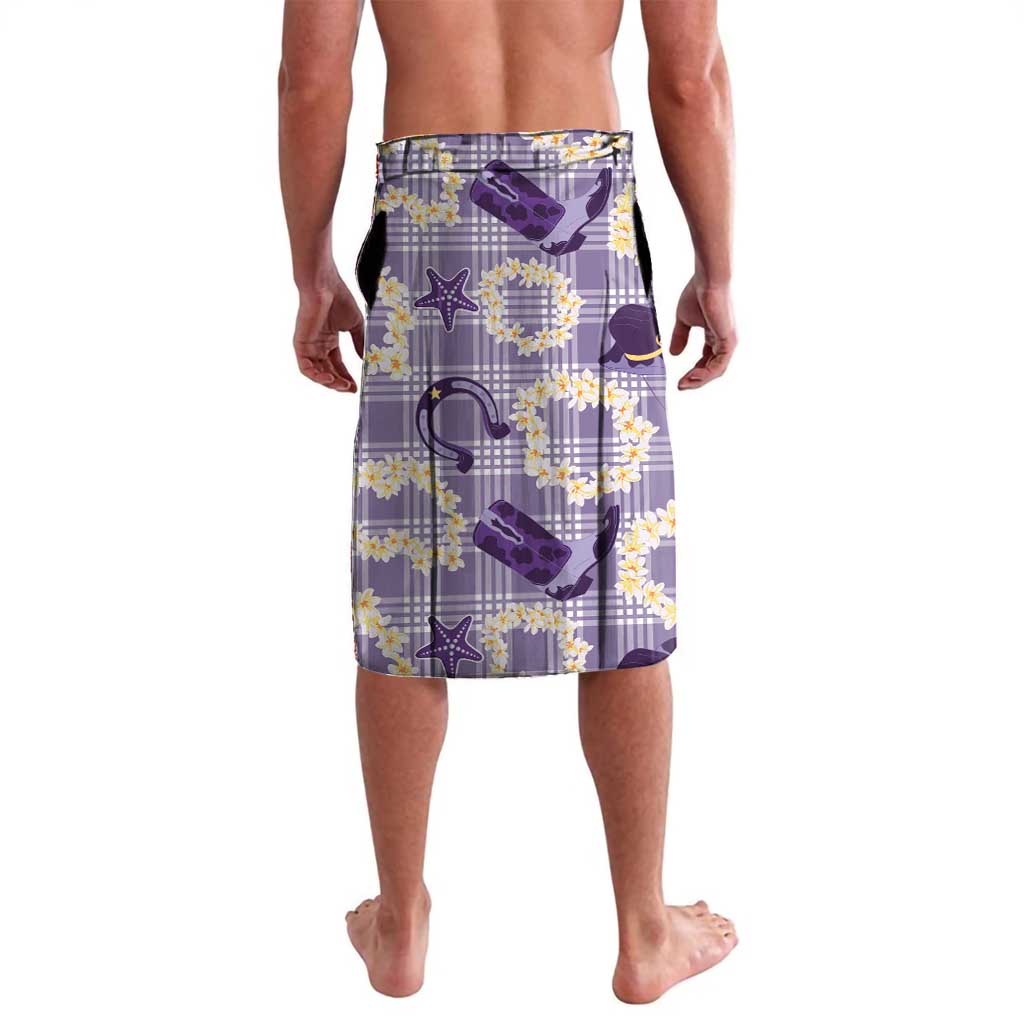 Aloha Hawaii Paniolo Lavender Palaka Lavalava Coastal Rodeo LT7 - Polynesian Pride