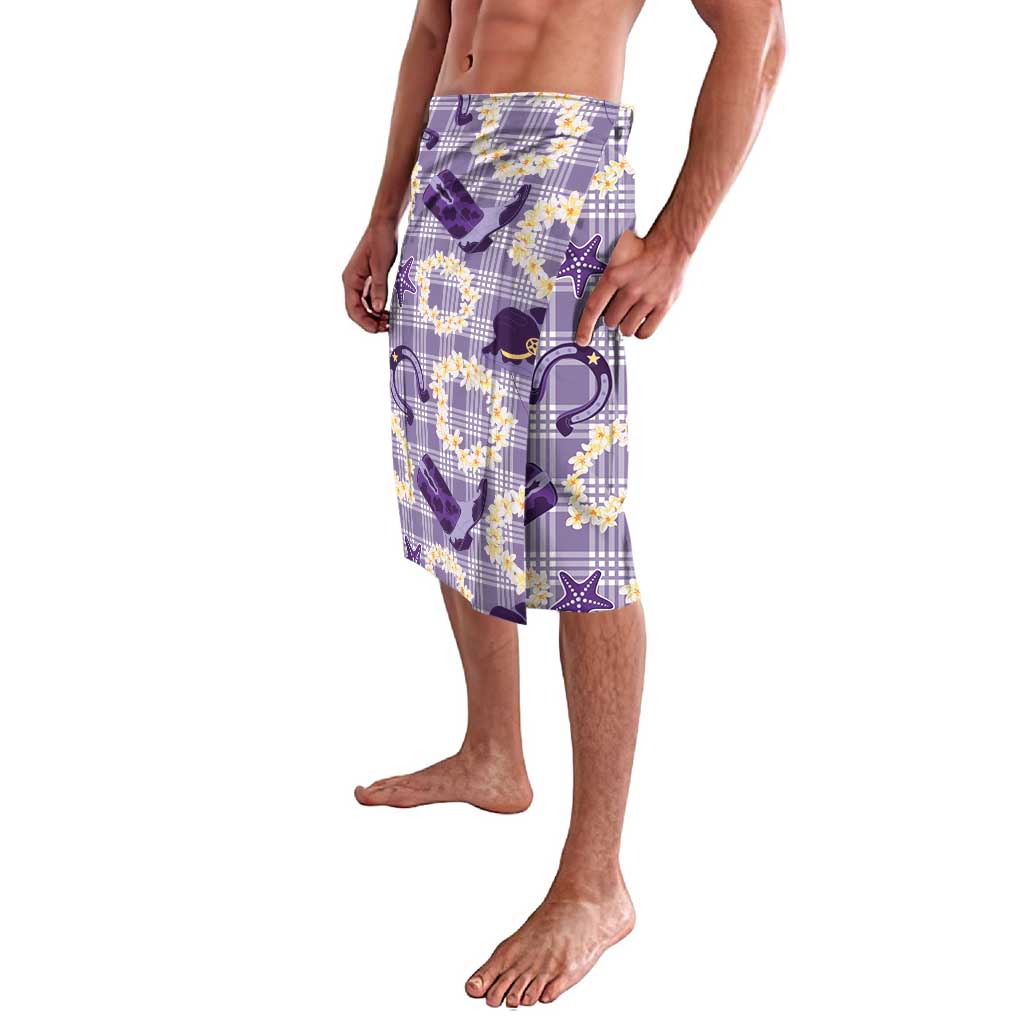 Aloha Hawaii Paniolo Lavender Palaka Lavalava Coastal Rodeo LT7 - Polynesian Pride