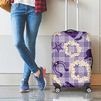 Aloha Hawaii Paniolo Lavender Palaka Luggage Cover Coastal Rodeo LT7 - Polynesian Pride