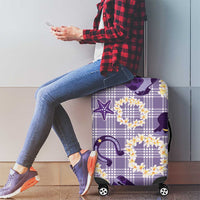 Aloha Hawaii Paniolo Lavender Palaka Luggage Cover Coastal Rodeo LT7 - Polynesian Pride