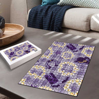 Aloha Hawaii Paniolo Lavender Palaka Puzzle Coastal Rodeo LT7 - Polynesian Pride