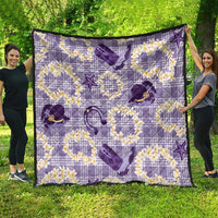 Aloha Hawaii Paniolo Lavender Palaka Quilt Coastal Rodeo LT7 - Polynesian Pride