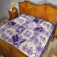Aloha Hawaii Paniolo Lavender Palaka Quilt Coastal Rodeo LT7 - Polynesian Pride