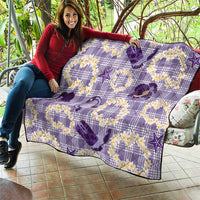 Aloha Hawaii Paniolo Lavender Palaka Quilt Coastal Rodeo LT7 - Polynesian Pride