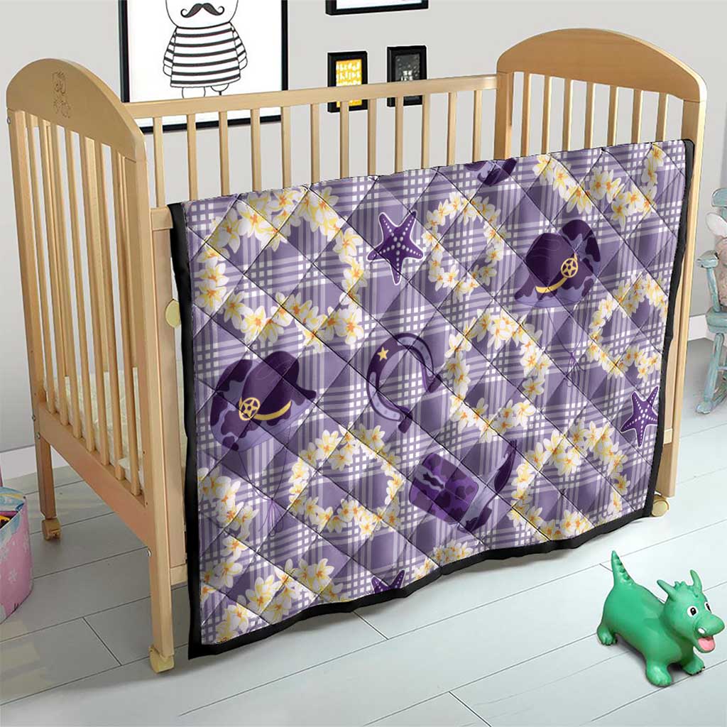 Aloha Hawaii Paniolo Lavender Palaka Quilt Coastal Rodeo LT7 - Polynesian Pride