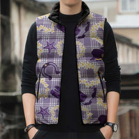Aloha Hawaii Paniolo Lavender Palaka Sleeveless Puffer Jacket Coastal Rodeo LT7 - Polynesian Pride