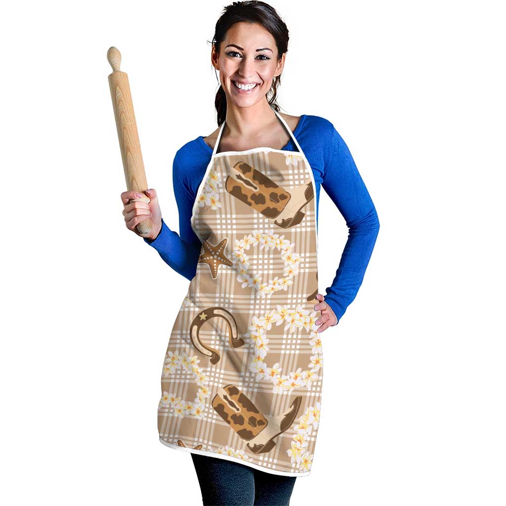 Aloha Hawaii Paniolo Khaki Palaka Apron Coastal Rodeo LT7 - Polynesian Pride