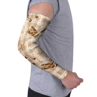 Aloha Hawaii Paniolo Khaki Palaka Arm Sleeves Coastal Rodeo LT7 - Polynesian Pride