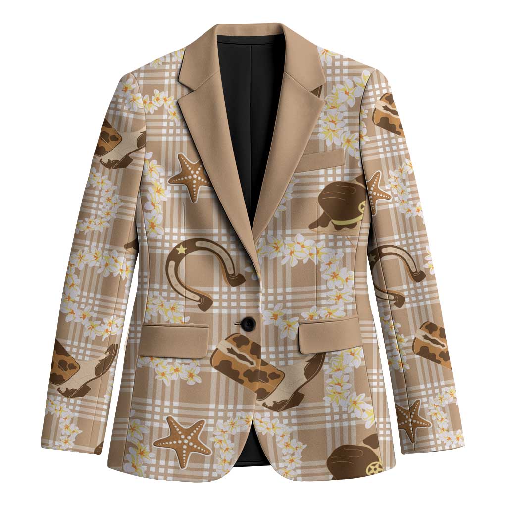 Aloha Hawaii Paniolo Khaki Palaka Blazer Coastal Rodeo LT7 Unisex Khaki - Polynesian Pride