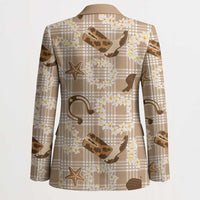 Aloha Hawaii Paniolo Khaki Palaka Blazer Coastal Rodeo LT7 - Polynesian Pride