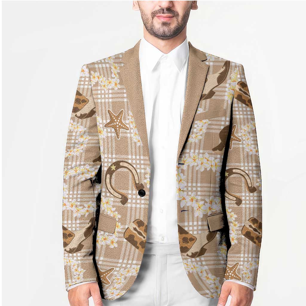 Aloha Hawaii Paniolo Khaki Palaka Blazer Coastal Rodeo LT7 - Polynesian Pride