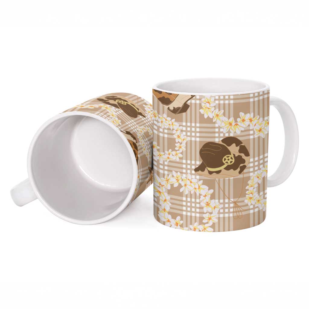 Aloha Hawaii Paniolo Khaki Palaka Ceramic Mug Coastal Rodeo LT7 - Polynesian Pride