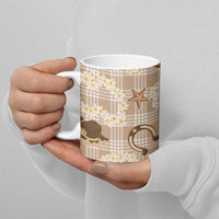 Aloha Hawaii Paniolo Khaki Palaka Ceramic Mug Coastal Rodeo LT7 - Polynesian Pride