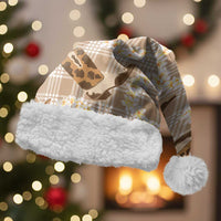 Aloha Hawaii Paniolo Khaki Palaka Christmas Santa Hat Coastal Rodeo LT7 With Fur Khaki - Polynesian Pride