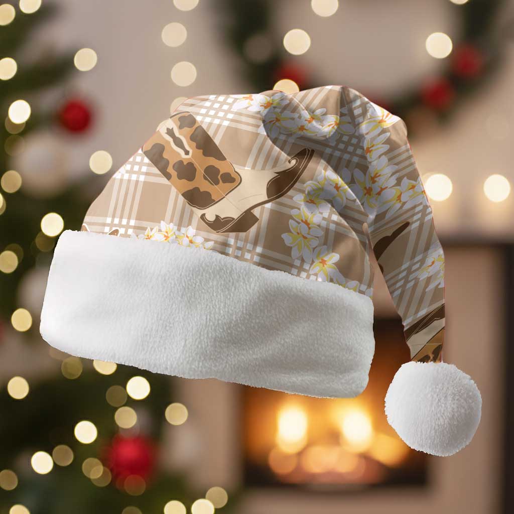 Aloha Hawaii Paniolo Khaki Palaka Christmas Santa Hat Coastal Rodeo LT7 Without Fur Khaki - Polynesian Pride