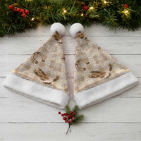 Aloha Hawaii Paniolo Khaki Palaka Christmas Santa Hat Coastal Rodeo LT7 - Polynesian Pride