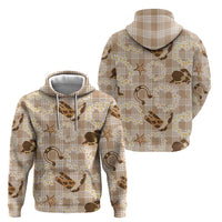 Aloha Hawaii Paniolo Khaki Palaka Hoodie Coastal Rodeo LT7 - Polynesian Pride