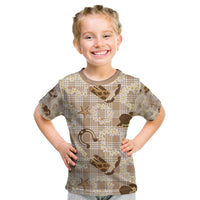 Aloha Hawaii Paniolo Khaki Palaka Kid T Shirt Coastal Rodeo LT7 Khaki - Polynesian Pride