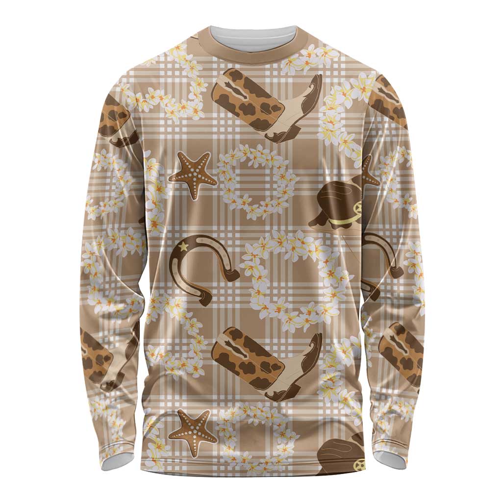 Aloha Hawaii Paniolo Khaki Palaka Long Sleeve Shirt Coastal Rodeo LT7 Unisex Khaki - Polynesian Pride