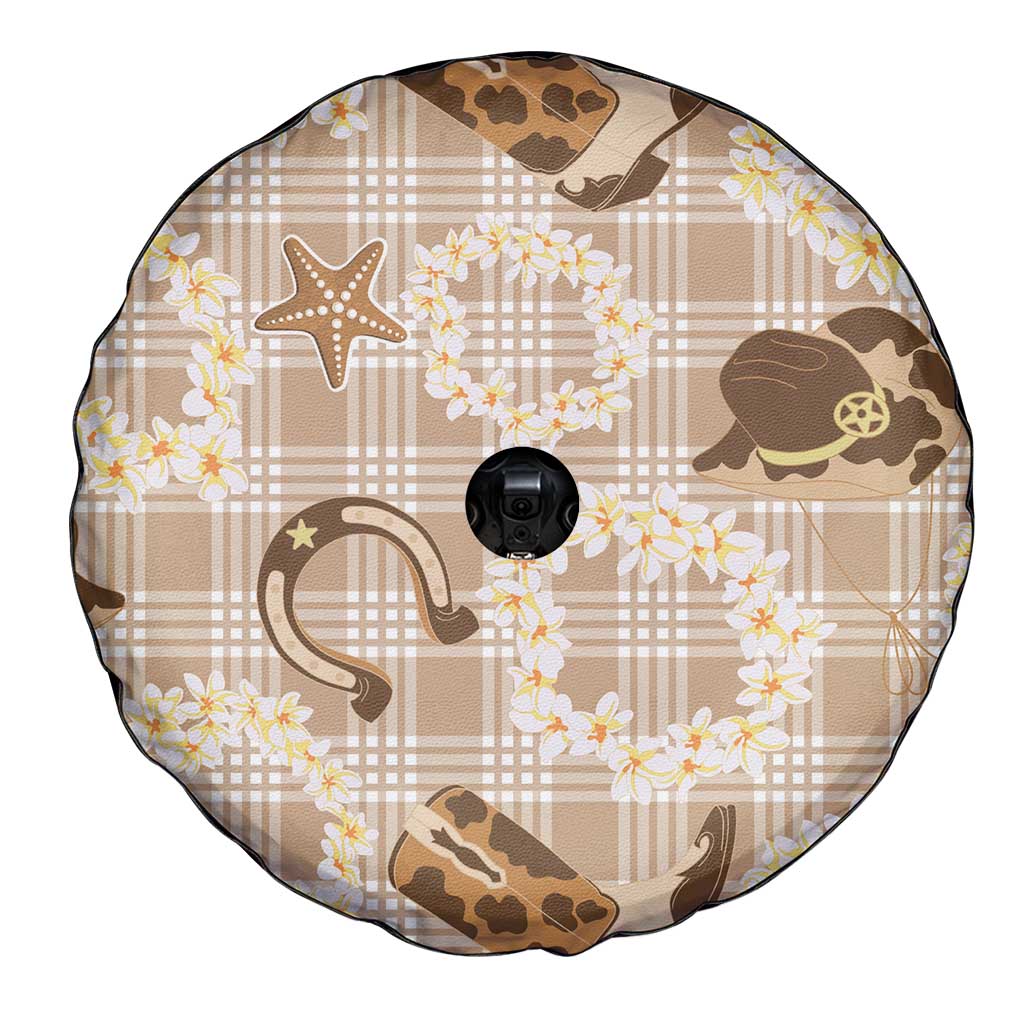 Aloha Hawaii Paniolo Khaki Palaka Spare Tire Cover Coastal Rodeo LT7 - Polynesian Pride